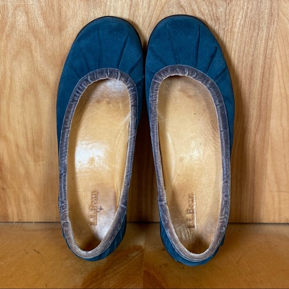 L.L. Bean Suede Flats Blue TSS0127 - Picture 5 of 9
